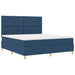 Pat cu arc LED cu headboard albastru 180 x 200 cm țesătură - WALTI WALTI