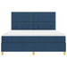 Pat cu arc LED cu headboard albastru 180 x 200 cm țesătură - WALTI WALTI