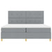 Pat cu arc LED cu headboard Gri deschis 200 x 200 cm țesătură - WALTI WALTI