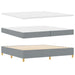 Pat cu arc LED cu headboard Gri deschis 200 x 200 cm țesătură - WALTI WALTI