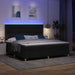 Pat cu arc LED cu headboard Negru 200 x 200 cm țesătură - WALTI WALTI