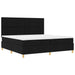 Pat cu arc LED cu headboard Negru 200 x 200 cm țesătură - WALTI WALTI