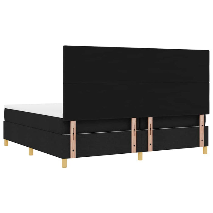 Pat cu arc LED cu headboard Negru 200 x 200 cm țesătură - WALTI WALTI