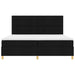 Pat cu arc LED cu headboard Negru 200 x 200 cm țesătură - WALTI WALTI
