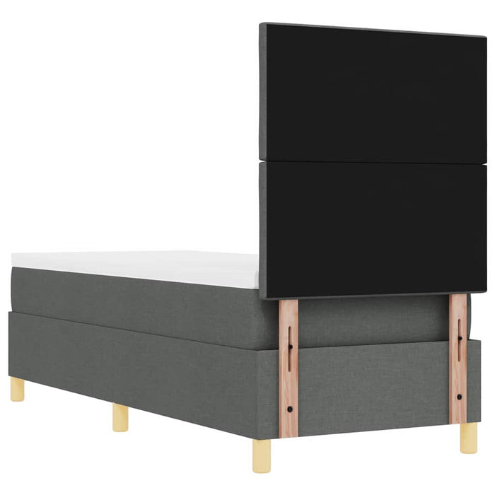 Pat cu arc LED cu headboard Gri închis 80 x 200 cm țesătură WALTI