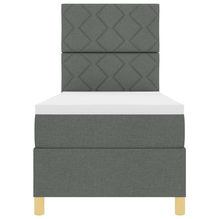 Pat cu arc LED cu headboard Gri închis 80 x 200 cm țesătură WALTI