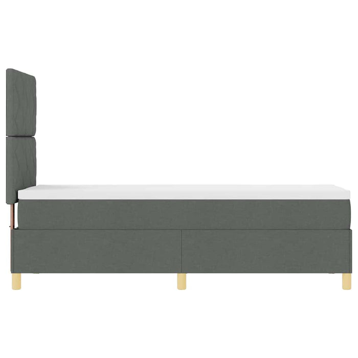 Pat cu arc LED cu headboard Gri închis 80 x 200 cm țesătură WALTI