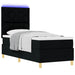 Pat cu arc LED cu headboard Negru 80 x 200 cm țesătură - WALTI WALTI
