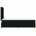 Pat cu arc LED cu headboard Negru 80 x 200 cm țesătură - WALTI WALTI