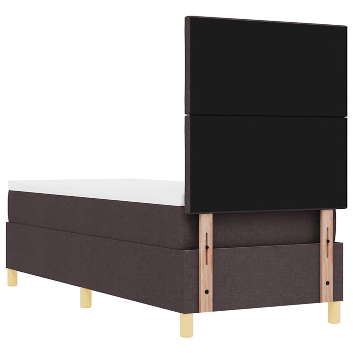 Pat cu arc LED cu headboard Maro închis 80 x 200 cm țesătură WALTI