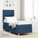 Pat cu arc LED cu headboard albastru 80 x 200 cm țesătură - WALTI WALTI