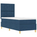 Pat cu arc LED cu headboard albastru 80 x 200 cm țesătură - WALTI WALTI
