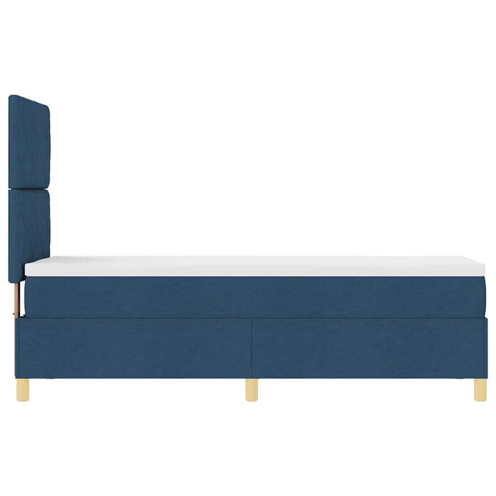 Pat cu arc LED cu headboard albastru 80 x 200 cm țesătură - WALTI WALTI