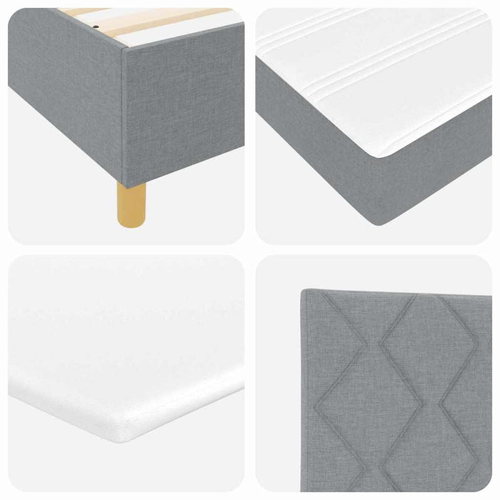 Pat cu arc LED cu headboard Gri deschis 90 x 190 cm țesătură WALTI