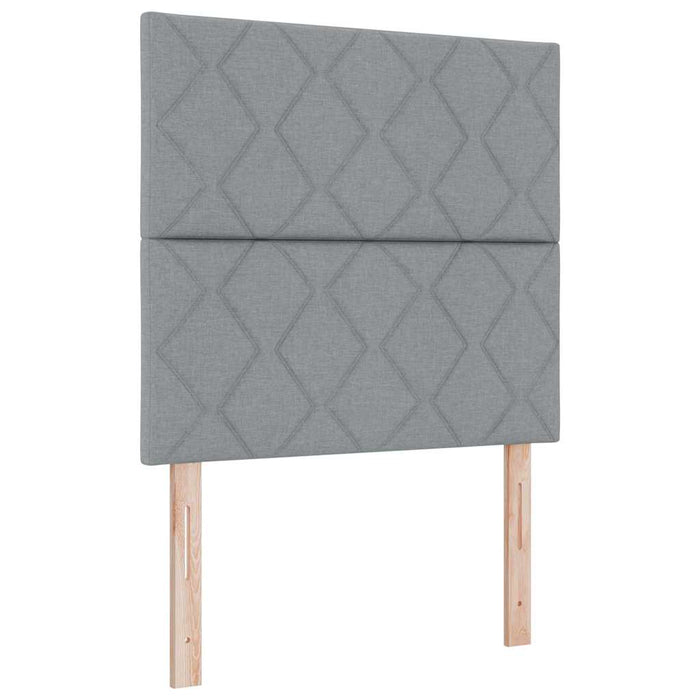 Pat cu arc LED cu headboard Gri deschis 90 x 190 cm țesătură WALTI
