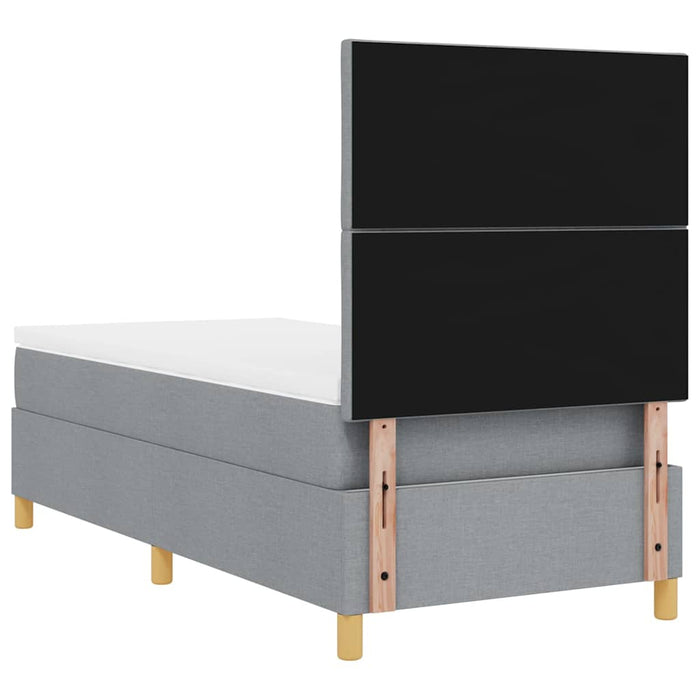 Pat cu arc LED cu headboard Gri deschis 90 x 190 cm țesătură WALTI