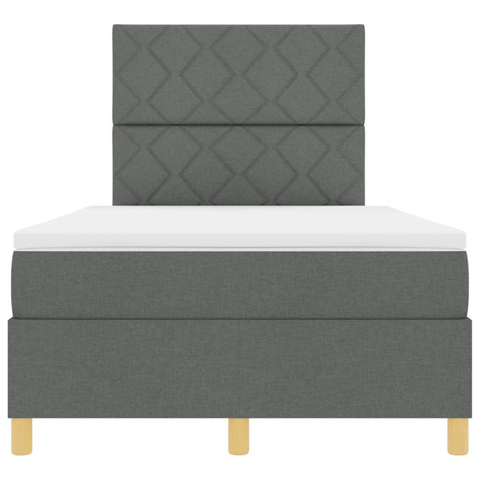 Pat cu arc LED cu headboard Gri închis 120 x 190 cm țesătură WALTI