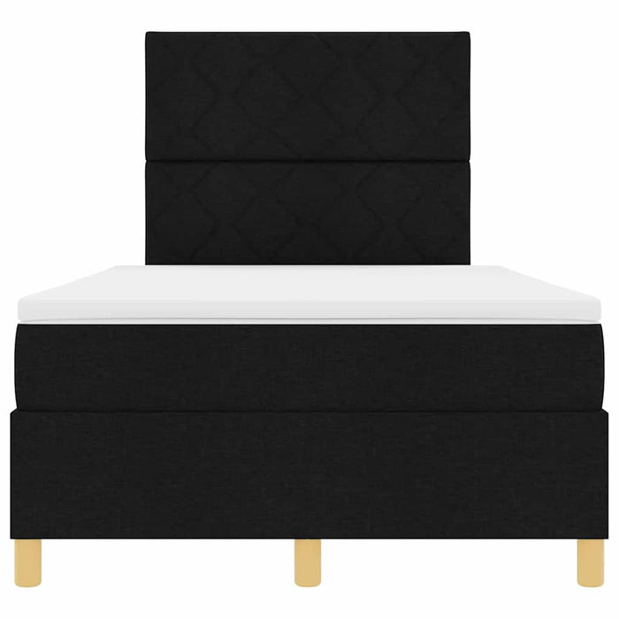 Pat cu arc LED cu saltea Negru 120 x 190 cm țesătură - WALTI WALTI