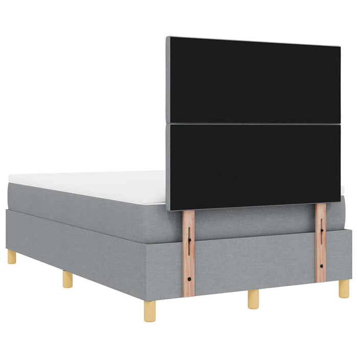 Pat cu arc LED cu saltea Gri deschis 120 x 200 cm țesătură - WALTI WALTI