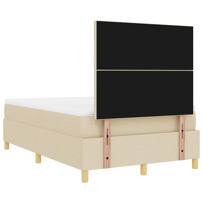 Pat cu arc LED cu saltea Crem 120 x 200 cm țesătură - WALTI WALTI