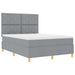 Pat cu arc LED cu headboard Gri deschis 140 x 190 cm țesătură - WALTI WALTI