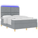 Pat cu arc LED cu headboard Gri deschis 140 x 190 cm țesătură - WALTI WALTI