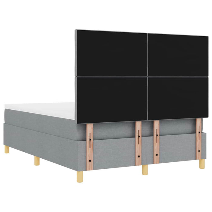 Pat cu arc LED cu headboard Gri deschis 140 x 200 cm țesătură - WALTI WALTI