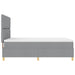 Pat cu arc LED cu headboard Gri deschis 140 x 200 cm țesătură - WALTI WALTI