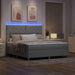 Pat cu arc LED cu headboard Gri deschis 180 x 200 cm țesătură - WALTI WALTI