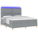 Pat cu arc LED cu headboard Gri deschis 180 x 200 cm țesătură - WALTI WALTI