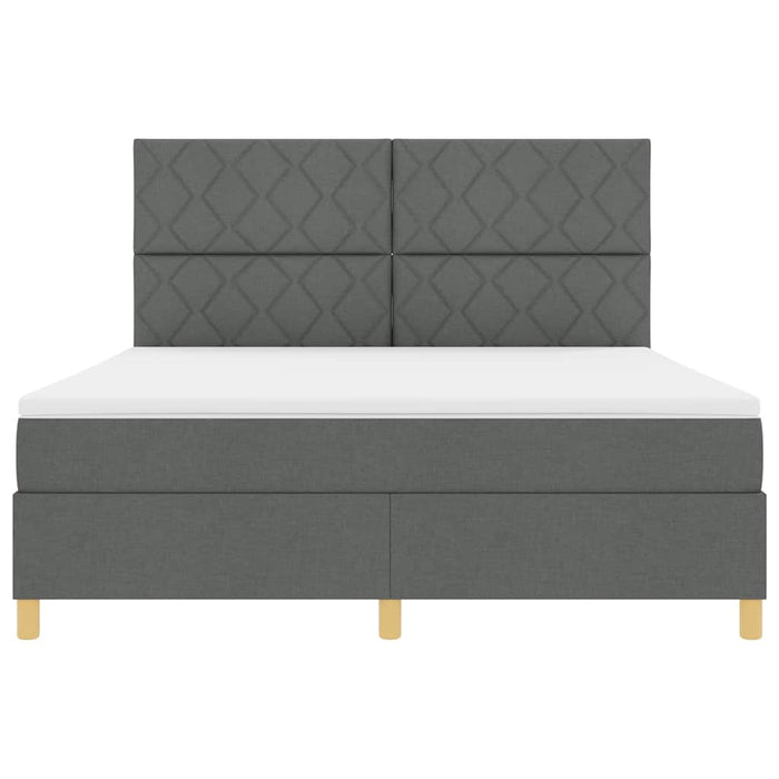 Pat cu arc LED cu headboard Gri închis 180 x 200 cm țesătură - WALTI WALTI
