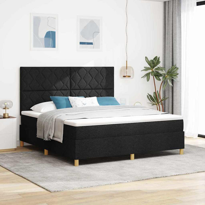 Pat cu arc LED cu headboard Negru 180 x 200 cm țesătură WALTI