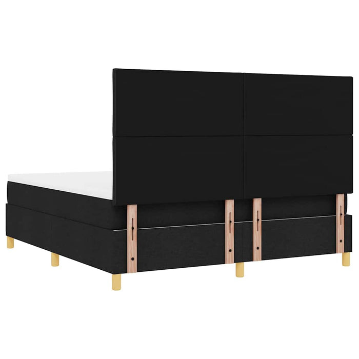 Pat cu arc LED cu headboard Negru 180 x 200 cm țesătură WALTI