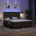 Pat cu arc LED cu headboard Maro închis 180 x 200 cm țesătură - WALTI WALTI