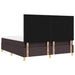 Pat cu arc LED cu headboard Maro închis 180 x 200 cm țesătură - WALTI WALTI