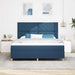 Pat cu arc LED cu headboard albastru 180 x 200 cm țesătură - WALTI WALTI