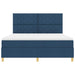 Pat cu arc LED cu headboard albastru 180 x 200 cm țesătură - WALTI WALTI
