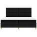 Pat cu arc LED cu saltea Negru 200 x 200 cm țesătură - WALTI WALTI