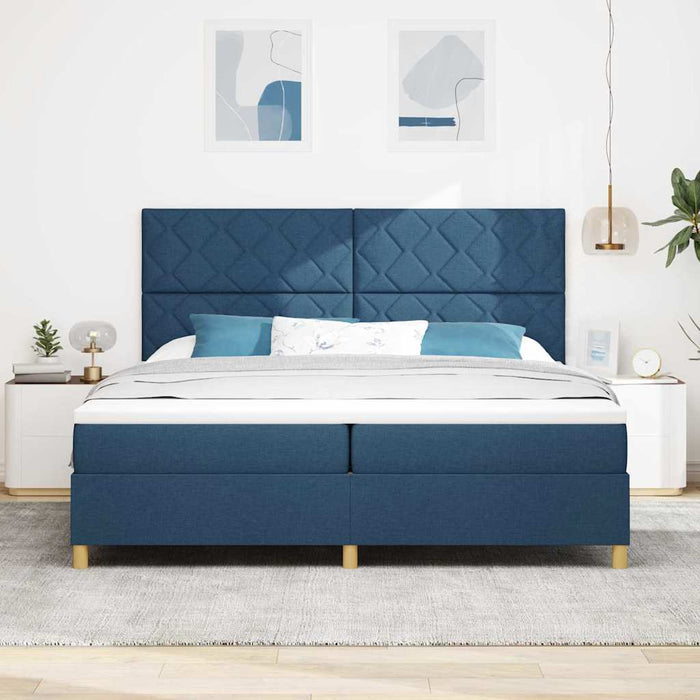 Pat cu arc LED cu saltea albastru 200 x 200 cm țesătură - WALTI WALTI