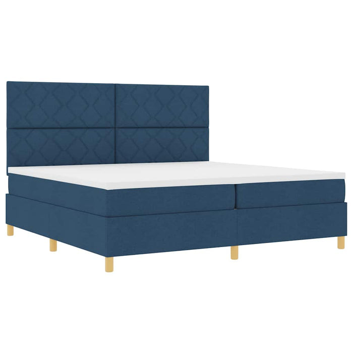 Pat cu arc LED cu saltea albastru 200 x 200 cm țesătură - WALTI WALTI