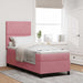 Pat cu arc LED cu saltea cu headboard Roz 80 x 200 cm Catifea - WALTI WALTI