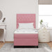 Pat cu arc LED cu saltea cu headboard Roz 90 x 190 cm țesătură - WALTI WALTI