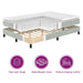 Pat cu arc LED cu saltea Gri deschis 90 x 200 cm Catifea - WALTI WALTI