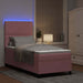 Pat cu arc LED cu saltea cu headboard Roz 90 x 200 cm țesătură - WALTI WALTI