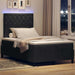 Pat cu arc LED cu saltea Negru 120 x 190 cm Catifea - WALTI WALTI