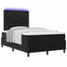 Pat cu arc LED cu saltea Negru 120 x 190 cm Catifea - WALTI WALTI