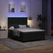 Pat cu arc LED cu saltea Negru 140 x 190 cm Catifea - WALTI WALTI