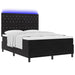 Pat cu arc LED cu saltea Negru 140 x 190 cm Catifea - WALTI WALTI
