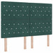 Pat cu arcuri cu saltea Verde închis 140 x 190 cm Catifea - WALTI WALTI