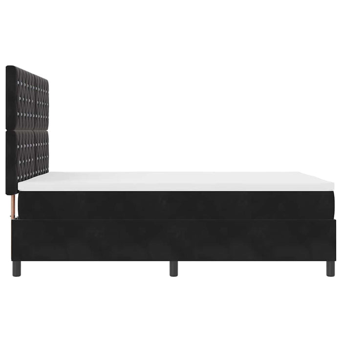 Pat cu arc LED cu saltea Negru 140 x 200 cm Catifea WALTI